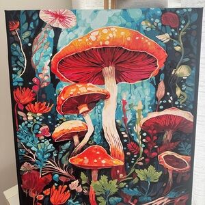 Colorful Mushroom Canvas Art